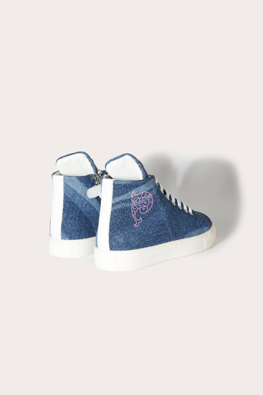 Pucci Marmo-Print Denim Sneakers Comprare a buon mercato