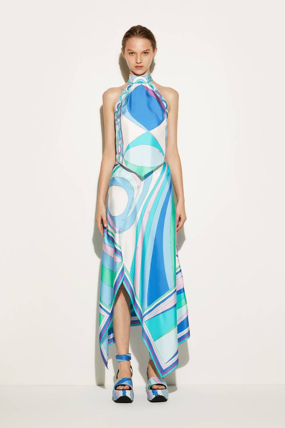 Pucci Top in seta con stampa Pesci Offerta Pasqua