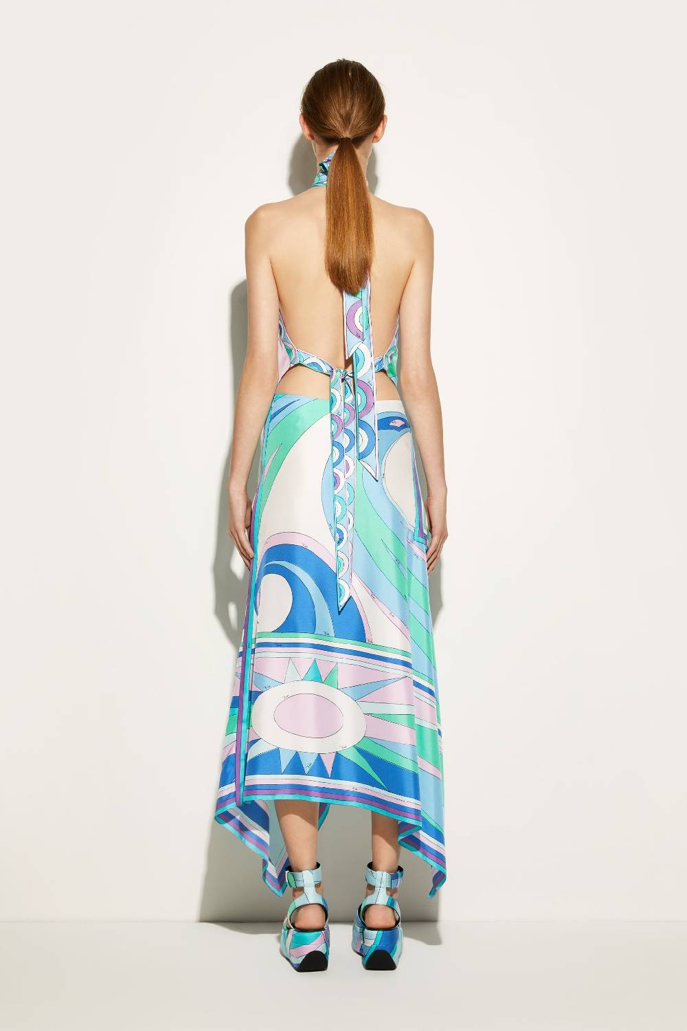 Pucci Top in seta con stampa Pesci Offerta Pasqua