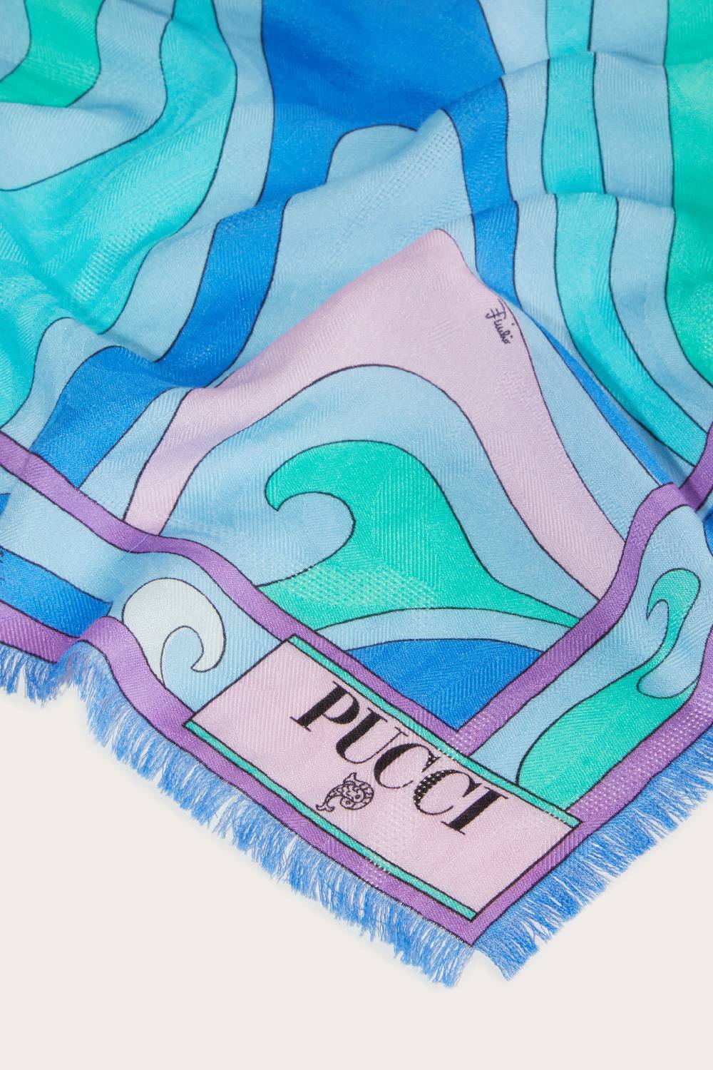 Pucci Foulard grande jacquard con motivo Marmo Smaltimento dello stoccaggio