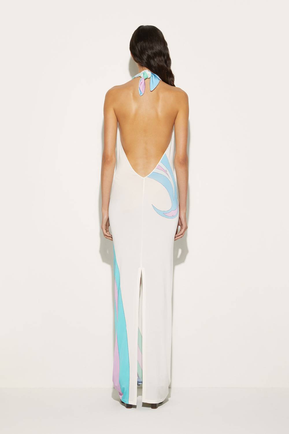 Pucci Abito lungo con stampa Cigni Online Outlet