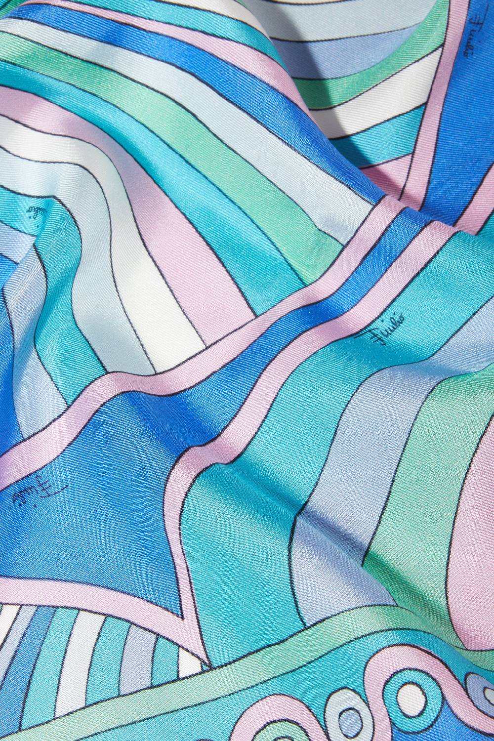 Pucci Foulard in seta con stampe Iride e Onde Offerta settimanale
