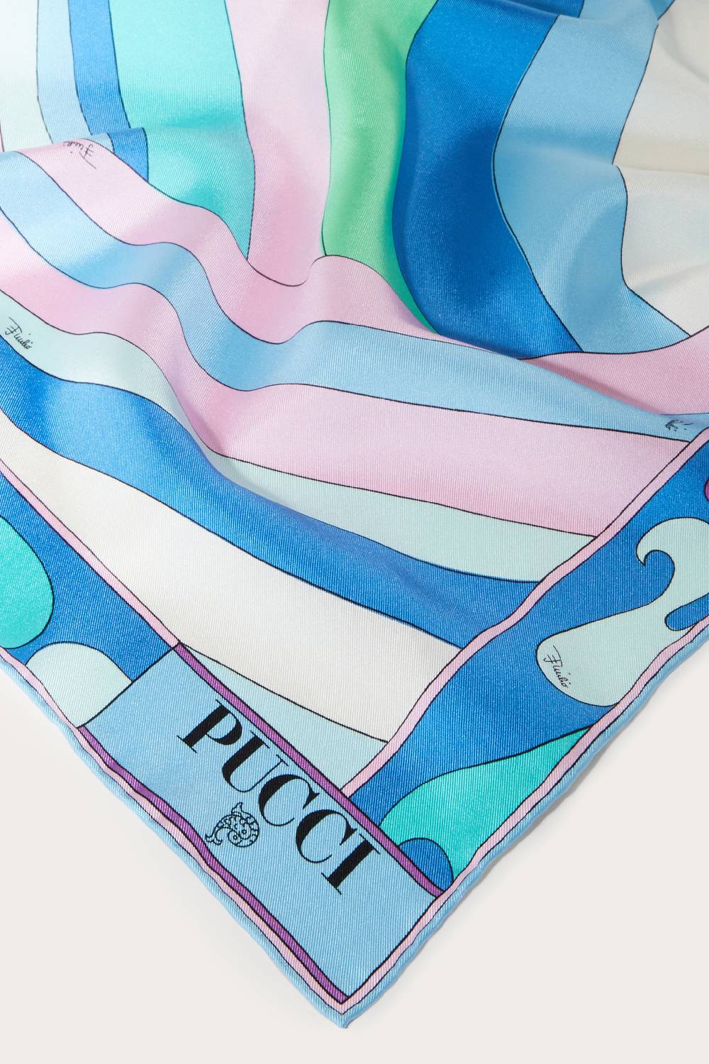 Pucci Carré grande in seta con stampe Iride e Marmo Ultimi due giorni
