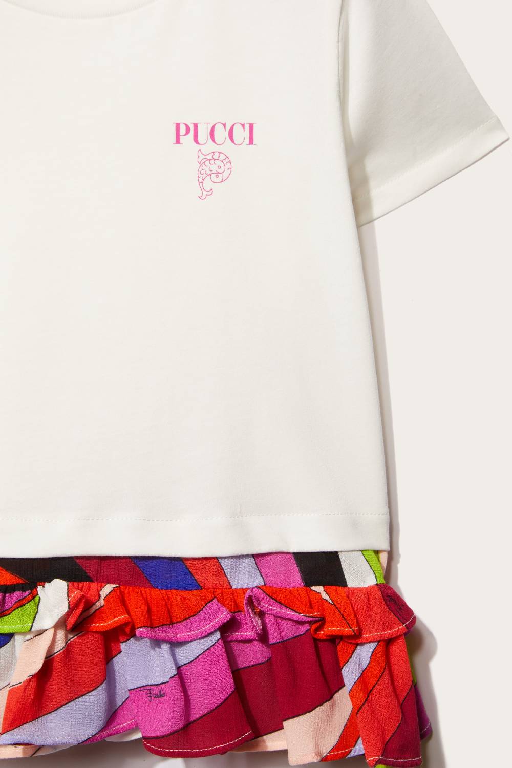 Pucci Logo-Print Cotton T-Shirt Fino al 50% di sconto