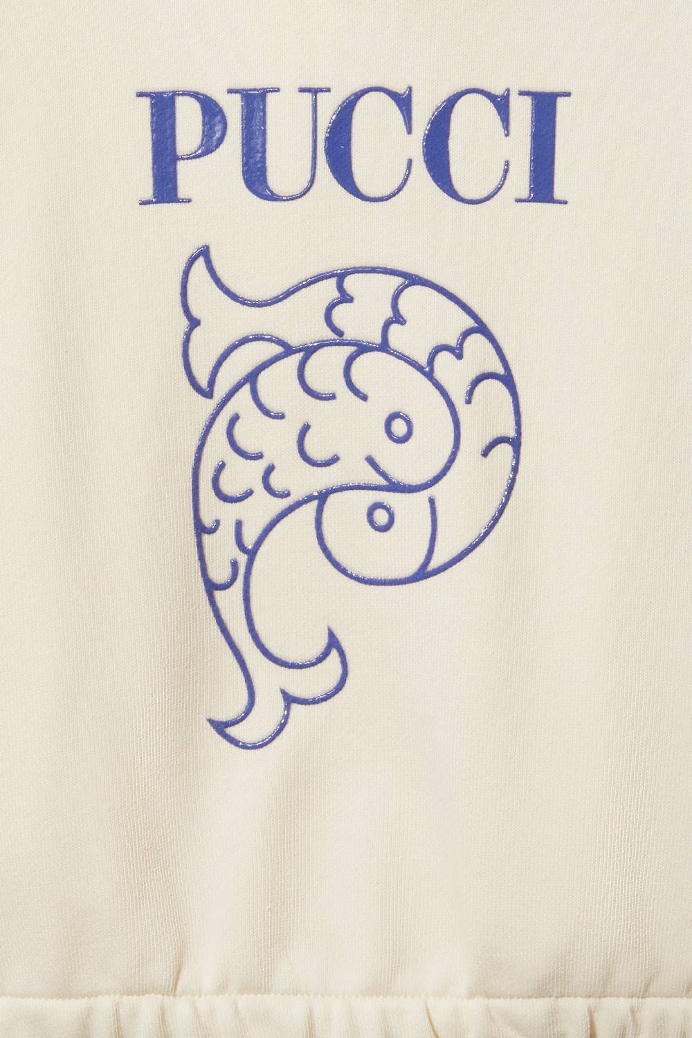 Pucci Logo-Print Cotton Hoodie Super sconto