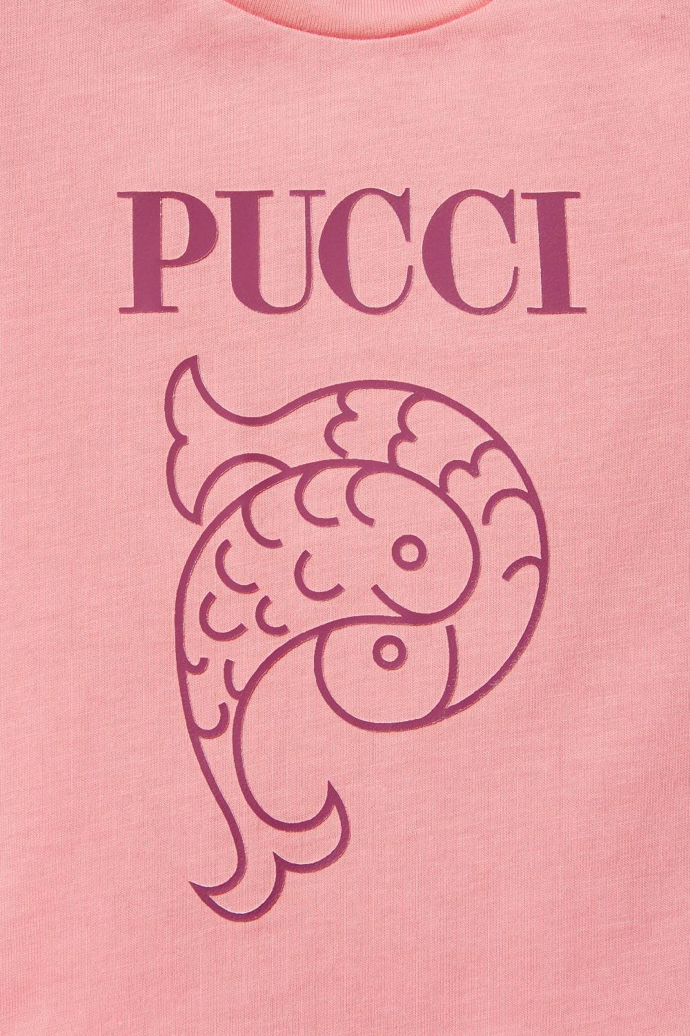 Pucci Logo-Print Cotton Dress Negozio
