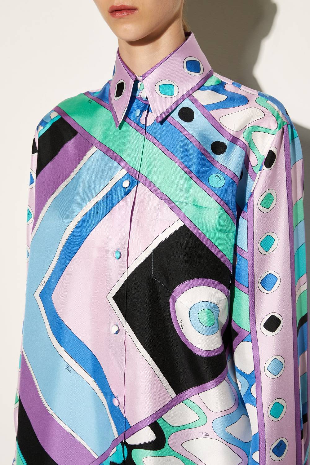 Pucci Camicia in seta con stampa Vivara Prezzo di fabbrica