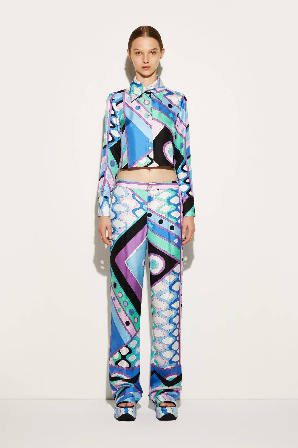 Pucci Pantaloni in seta con stampa Vivara Offerta speciale
