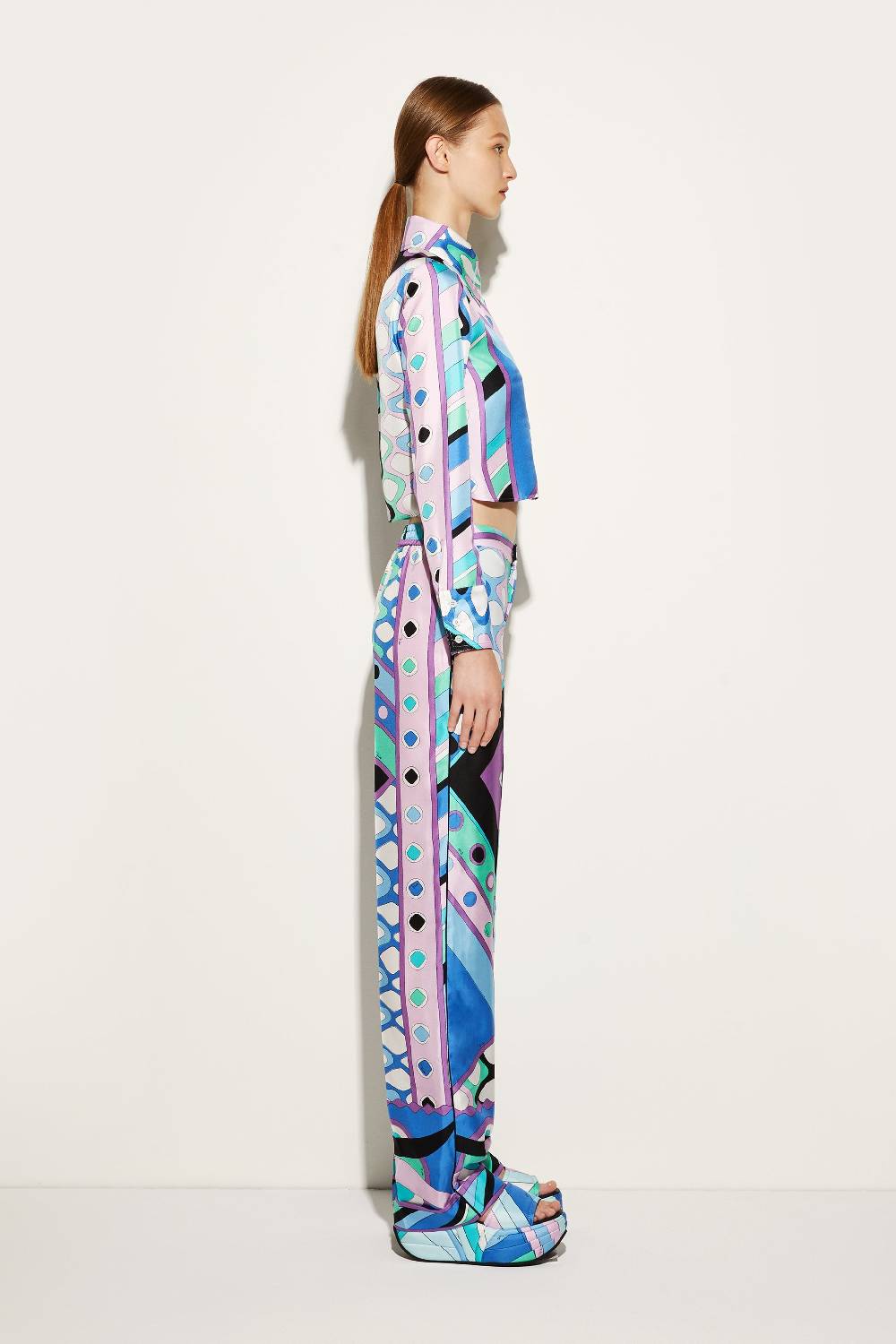 Pucci Pantaloni in seta con stampa Vivara Offerta speciale