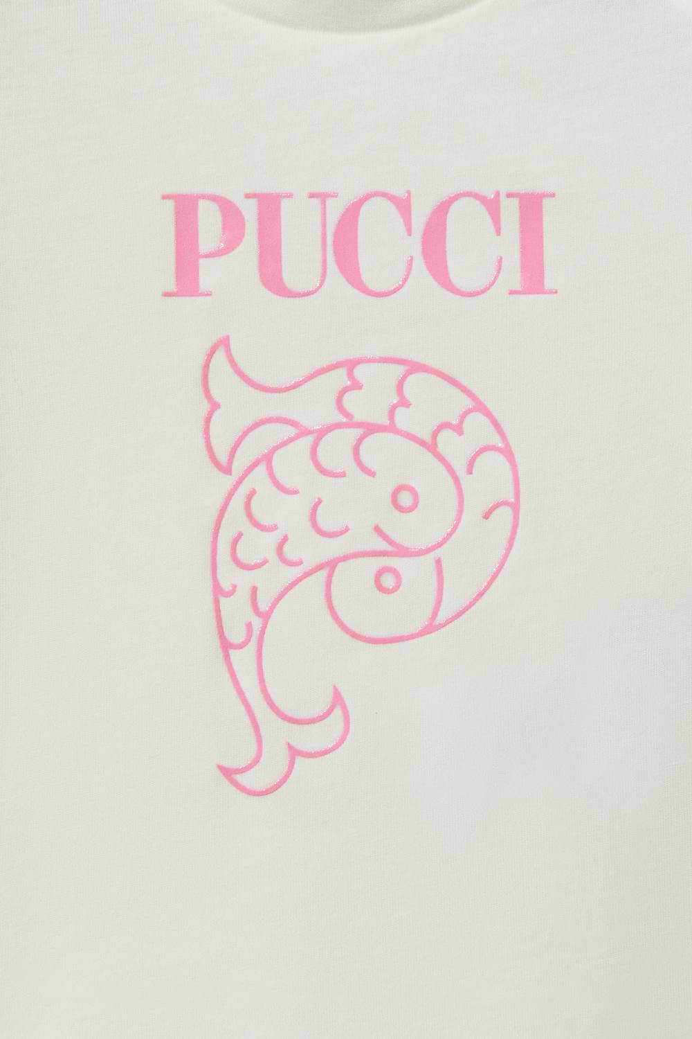 Pucci Logo-Print Cotton T-Shirt Enormi risparmi