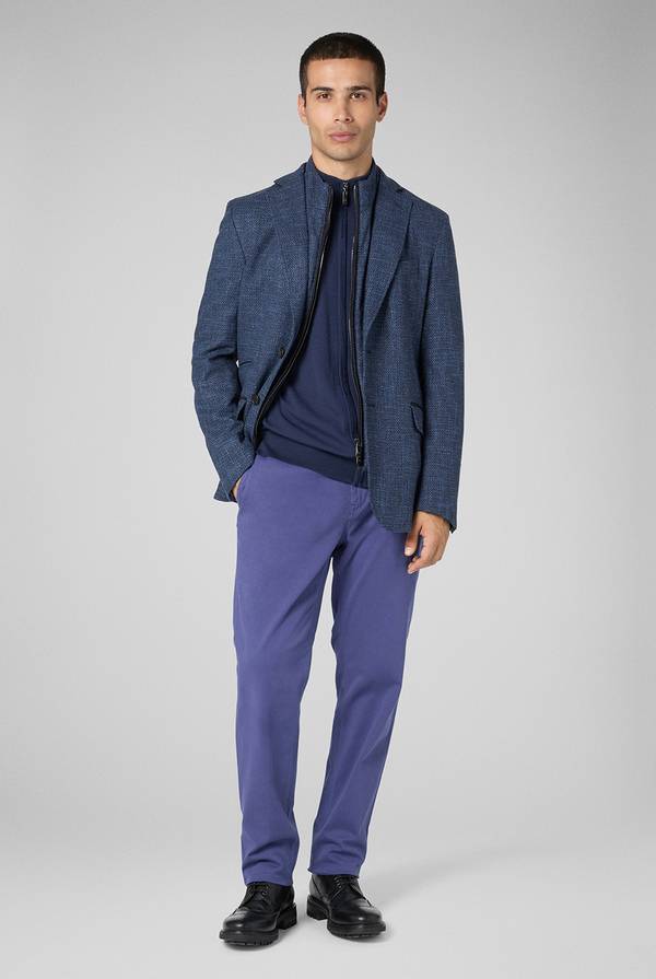 Pull Pal Zileri Pantaloni chino tinti in capo in cotone e tencel stretch Outlet