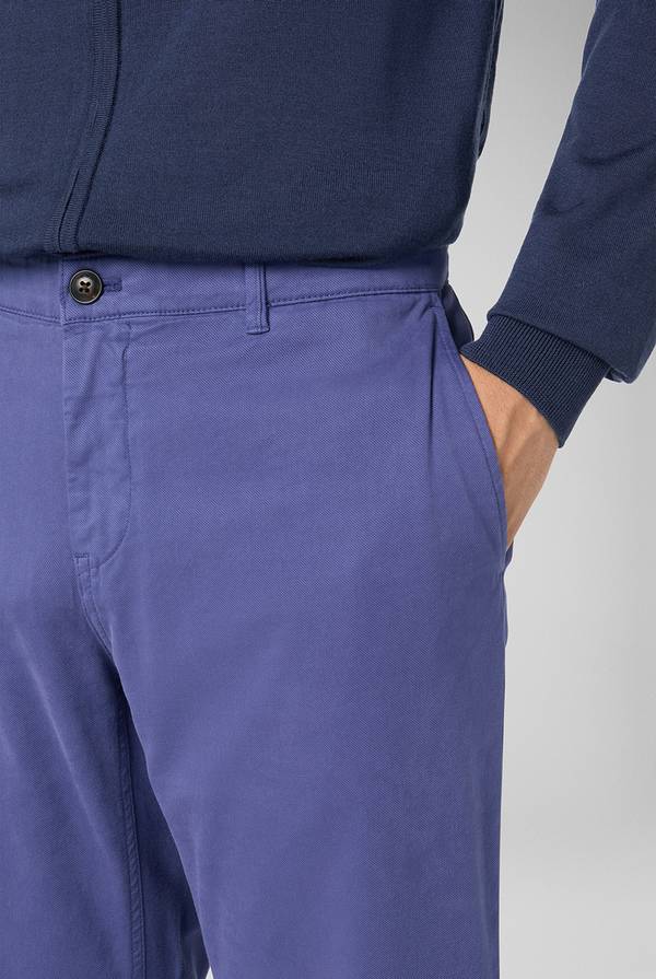 Pull Pal Zileri Pantaloni chino tinti in capo in cotone e tencel stretch Outlet