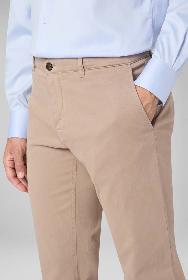 Pull Pal Zileri Pantaloni chino tinti in capo in cotone e tencel stretch In Vendita