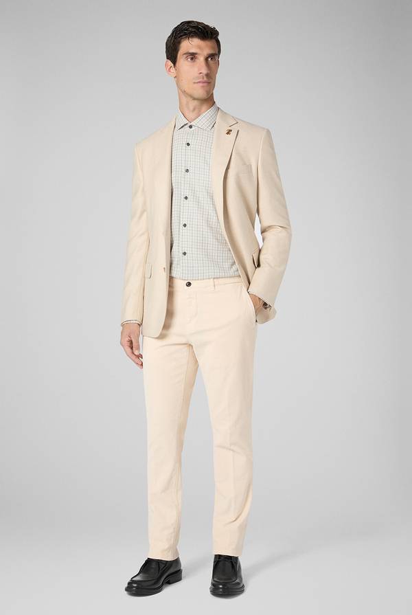 Pull Pal Zileri Pantaloni chino tinti in capo in cotone corduroy Vendita Calda