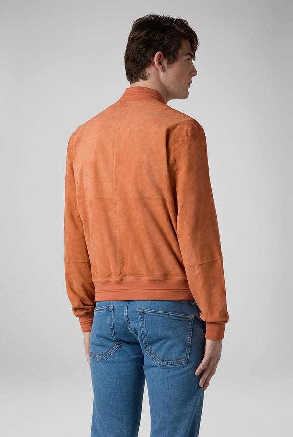 Pull Pal Zileri Bomber in suede color albicocca Qualità