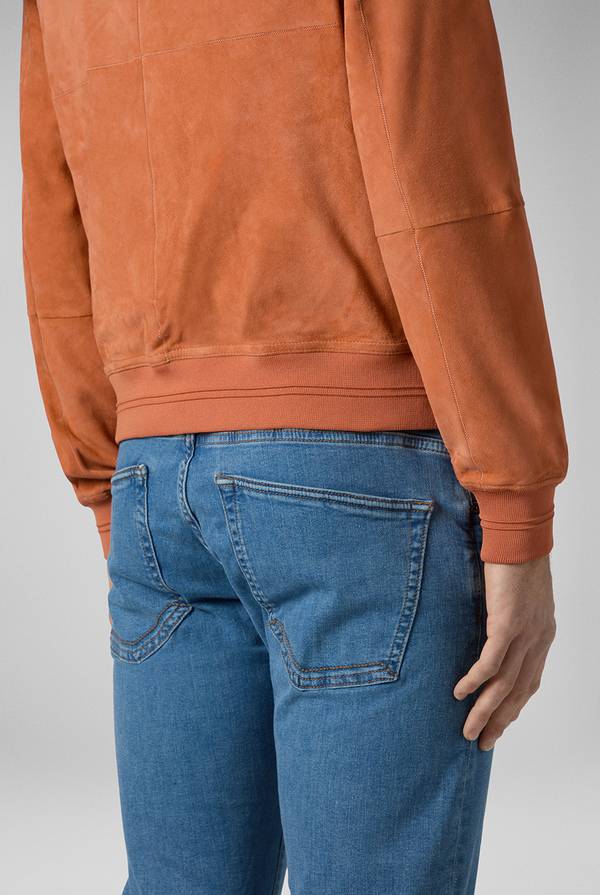 Pull Pal Zileri Bomber in suede color albicocca Qualità