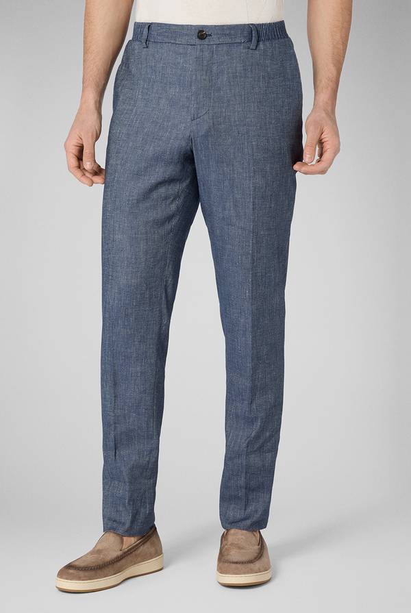 Pull Pal Zileri Pantalone in lino e cotone stretch Presa