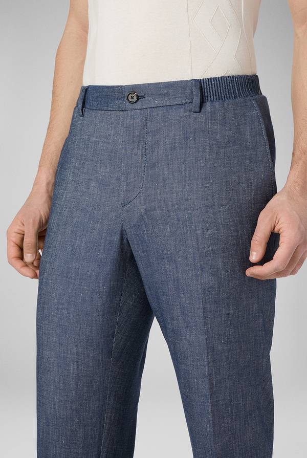 Pull Pal Zileri Pantalone in lino e cotone stretch Presa