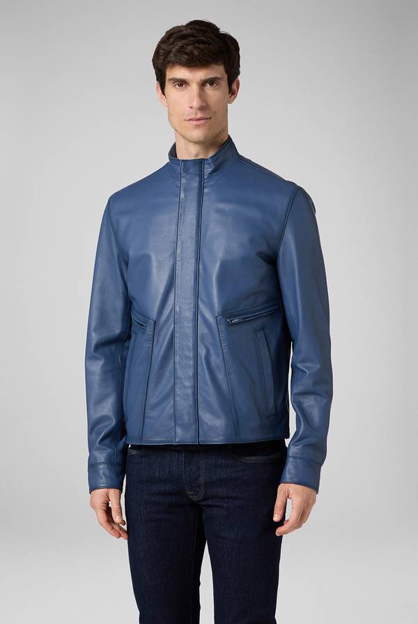 Pull Pal Zileri Biker in nappa color anice Italy