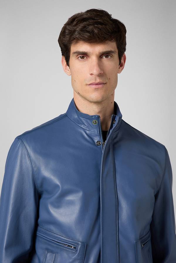 Pull Pal Zileri Biker in nappa color anice Italy