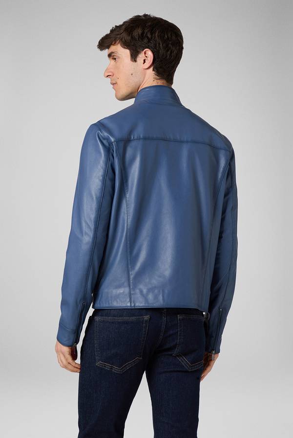 Pull Pal Zileri Biker in nappa color anice Italy