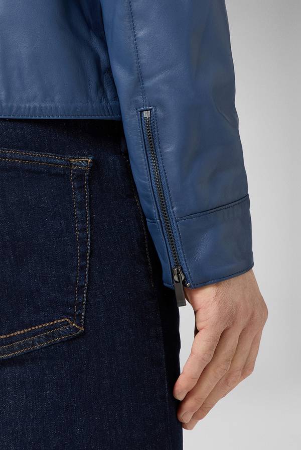 Pull Pal Zileri Biker in nappa color anice Italy