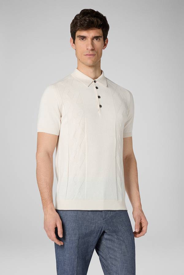 Pull Pal Zileri Polo in maglia con calati In Linea