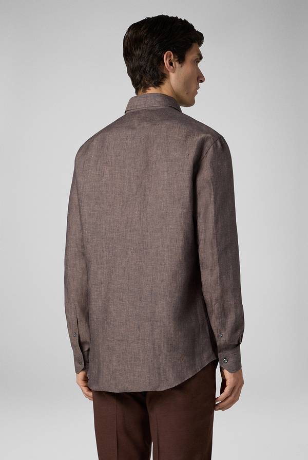 Pull Pal Zileri Camicia in lino marrone Promozione