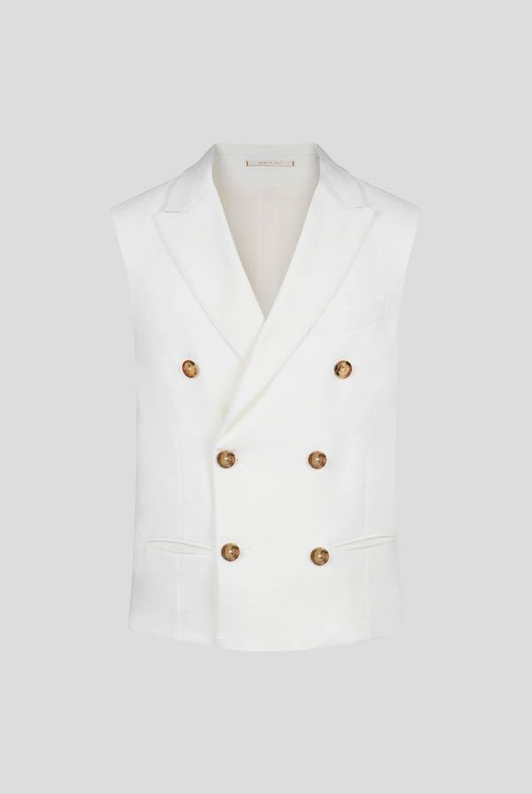 Pull Pal Zileri Gilet doppiopetto bianco con macro bottoni