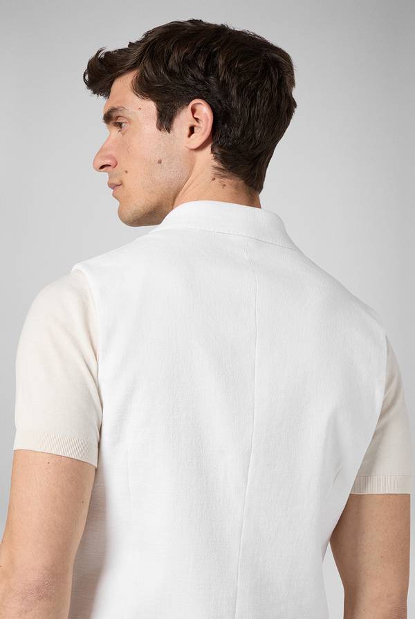 Pull Pal Zileri Gilet doppiopetto bianco con macro bottoni Sottocosto