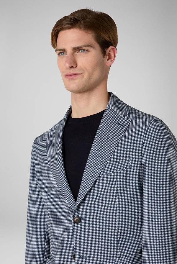 Pull Pal Zileri Giacca Effortless in jersey con motivo pied de poule Convenienza
