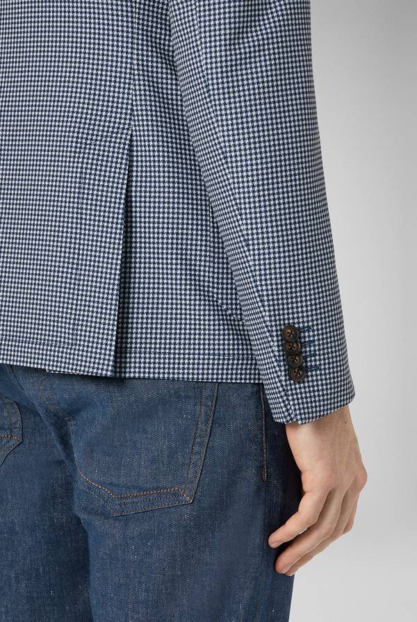 Pull Pal Zileri Giacca Effortless in jersey con motivo pied de poule Convenienza