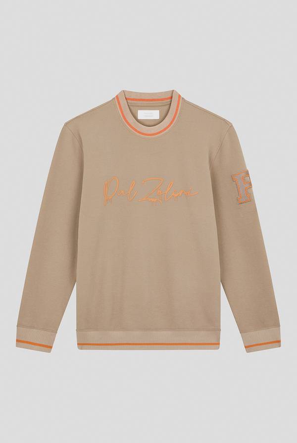 Pull Pal Zileri Felpa in cotone stretch con logo Novità