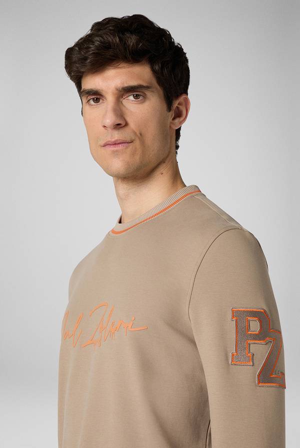 Pull Pal Zileri Felpa in cotone stretch con logo Novità