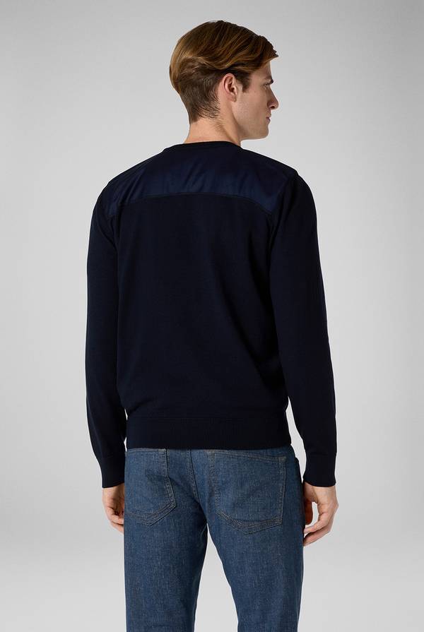 Pull Pal Zileri Girocollo in lana con dettagli in nylon Outlet
