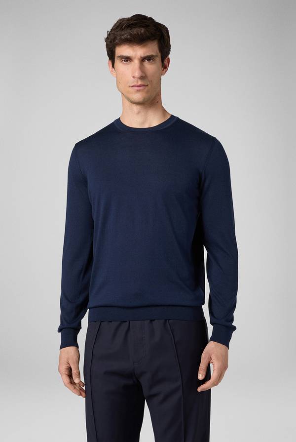 Pull Pal Zileri Girocollo in seta e cotone In Vendita