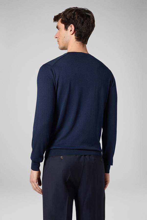 Pull Pal Zileri Girocollo in seta e cotone In Vendita
