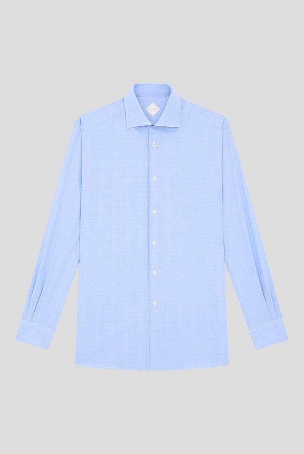 Pull Pal Zileri Camicia Principe di Galles azzurra