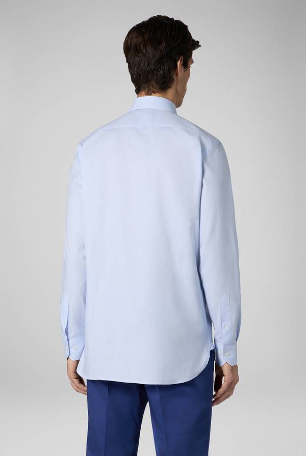 Pull Pal Zileri Camicia azzurra con micro struttura Promozione
