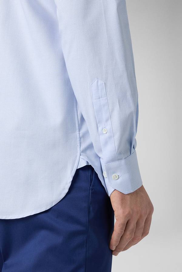 Pull Pal Zileri Camicia azzurra con micro struttura Promozione