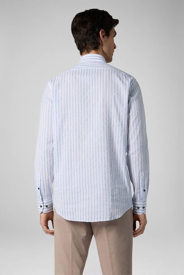 Pull Pal Zileri Camicia a macro righe bianche e azzurre Consegna Veloce