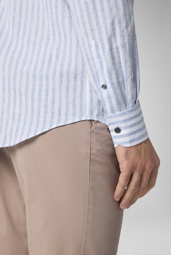 Pull Pal Zileri Camicia a macro righe bianche e azzurre Consegna Veloce