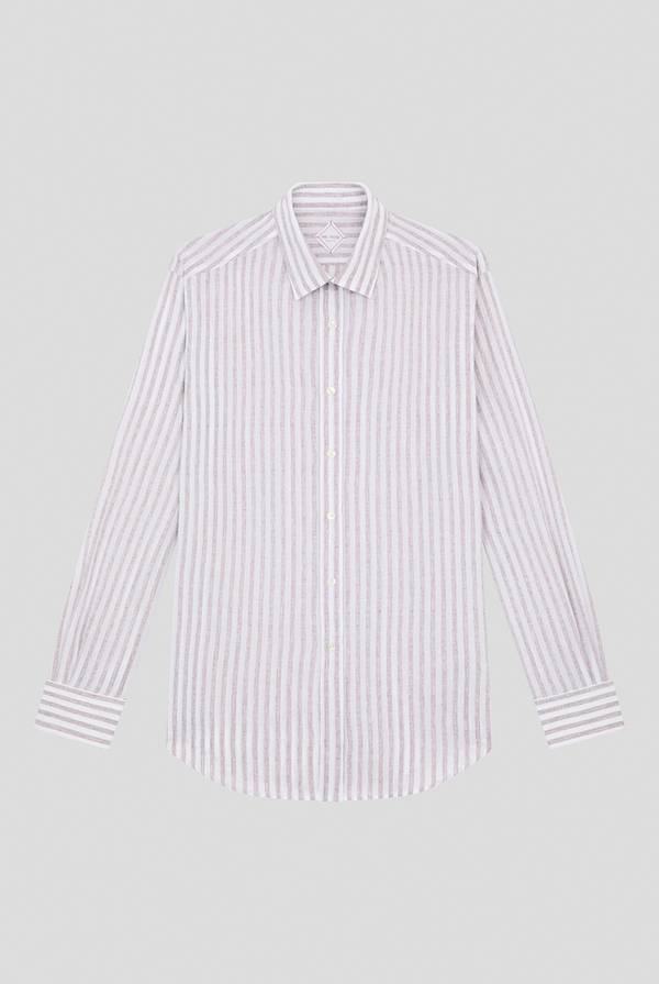 Pull Pal Zileri Camicia a macro righe bianche e azzurre