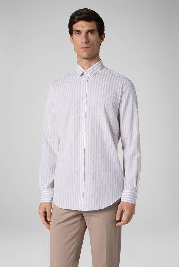 Pull Pal Zileri Camicia a macro righe bianche e azzurre Qualità Garantita