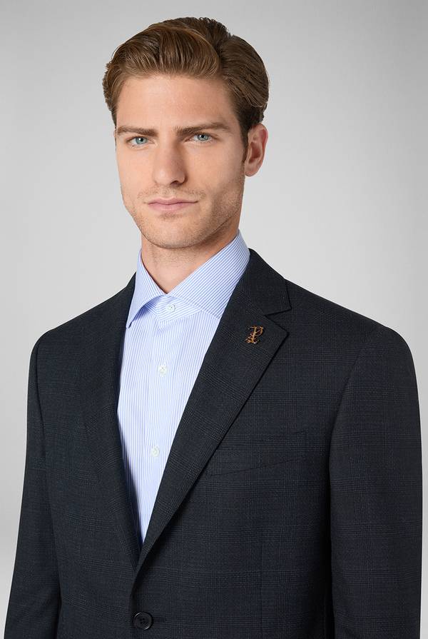 Pull Pal Zileri Abito Palladio in lana stretch con motivo Principe di Galles Prezzo Ridotto