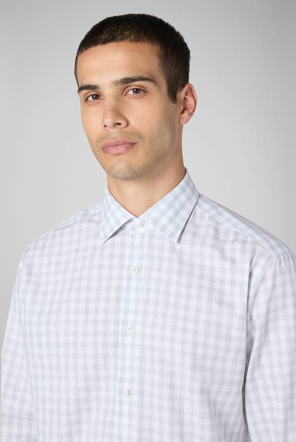 Pull Pal Zileri Camicia micro fantasia con collo Milano Presa