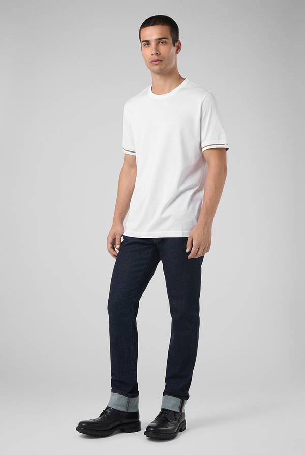 Pull Pal Zileri T-Shirt in jersey con logo ricamato Vendita Calda
