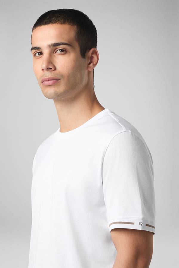 Pull Pal Zileri T-Shirt in jersey con logo ricamato Vendita Calda