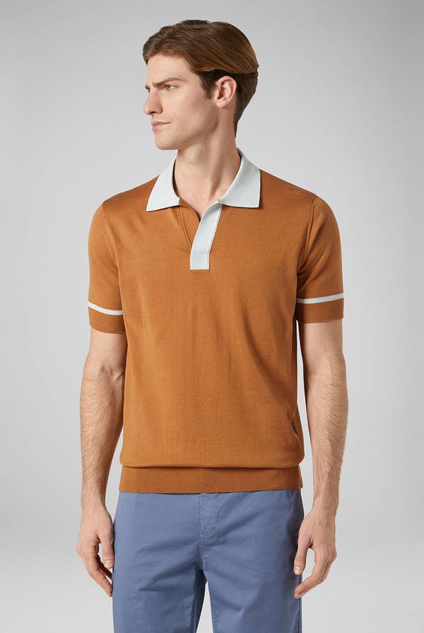 Pull Pal Zileri Polo in maglia con dettagli a contrasto Grandi sconti