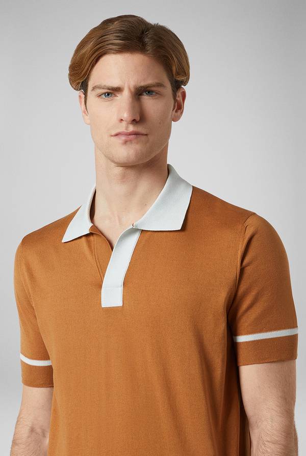 Pull Pal Zileri Polo in maglia con dettagli a contrasto Grandi sconti